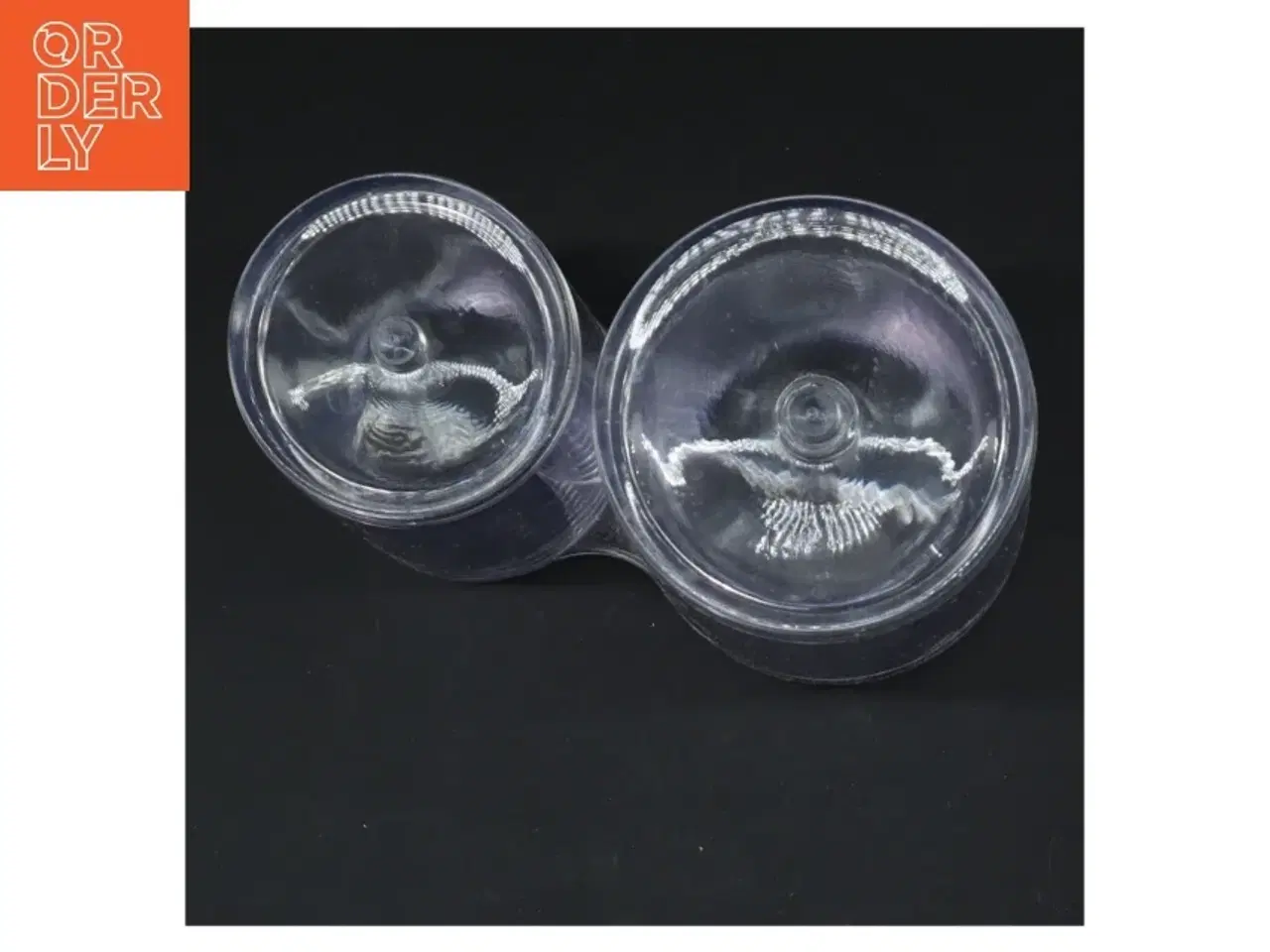 Billede 3 - Gennemsigtig dobbelt krukke med låg (str. 12x14,5 cm)