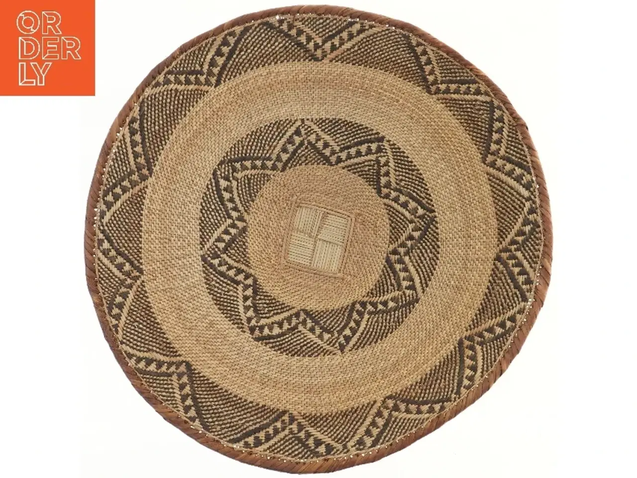 Billede 1 - Flettet rund kurv (str. Ø 56 cm)