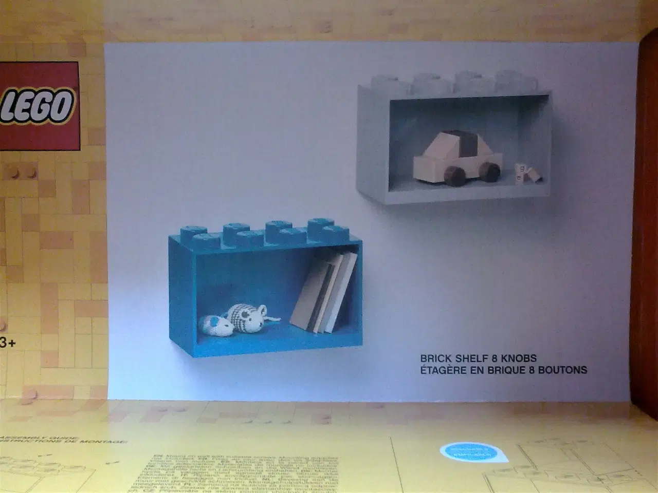 Billede 4 - LEGO hylde i org. emballage UBRUGT BLÅ el RØD