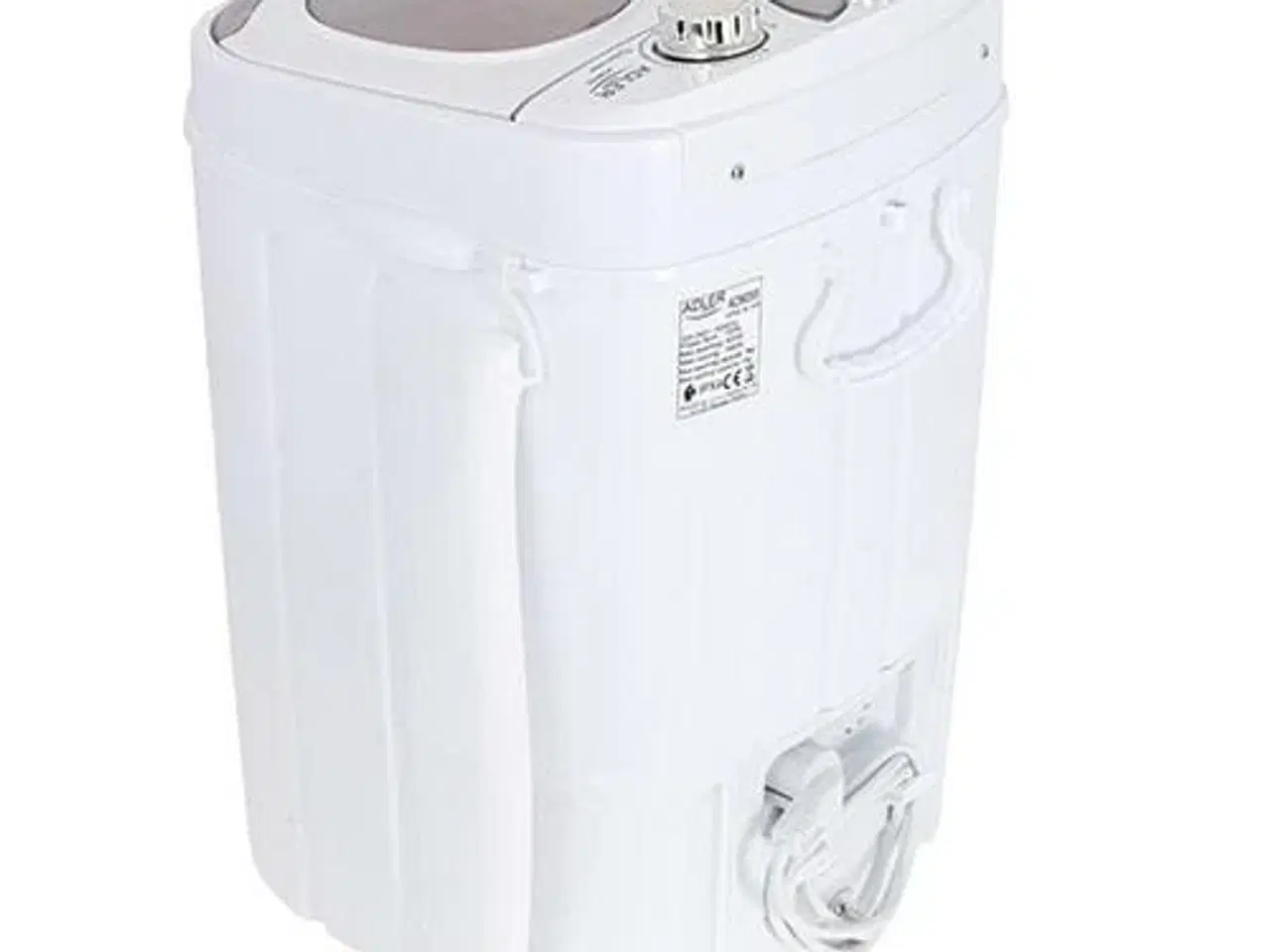 Billede 4 - Vaskemaskine topbetjent 3 kg – Adler AD 8055, creme/hvid