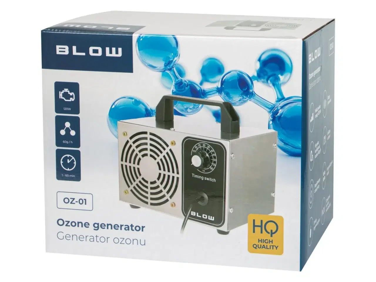 Billede 1 - BLOW OZ-01 ozongenerator – 60 000 mg/t, 120 W