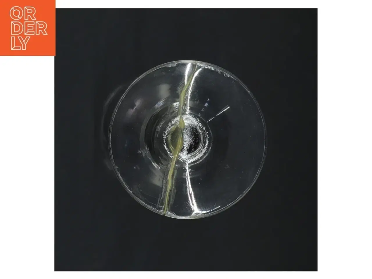 Billede 3 - Stort glas med slebet mønster (str. 23 x 9 cm)