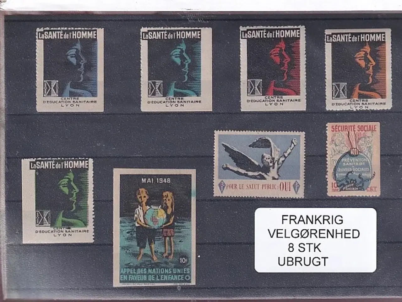 Billede 1 - Frankrig - Velgørenhed 8 Stk. - Ubrugt