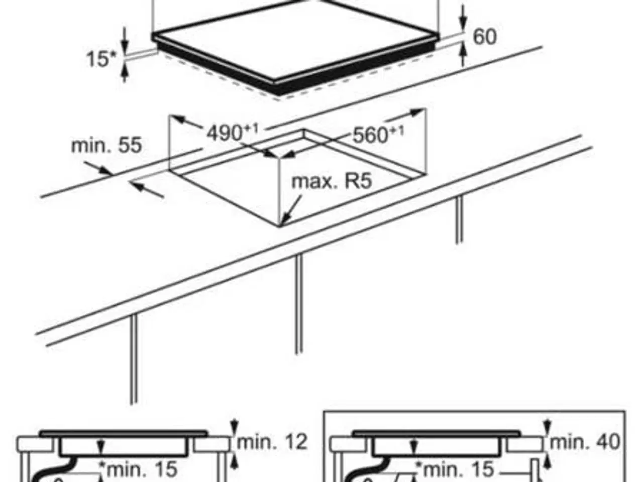 Billede 2 - Zanussi induktions-kogeplade + Eico ECO emhætte