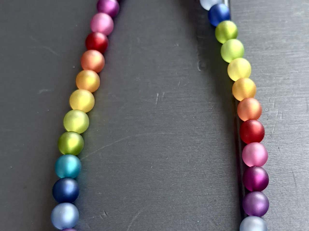 Billede 3 - Halskæde glasperler mat