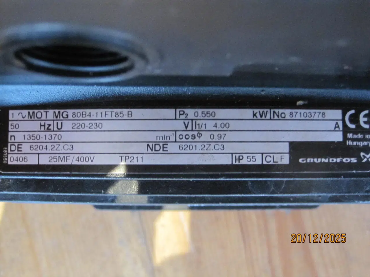 Billede 3 - Elmotor med pumpe