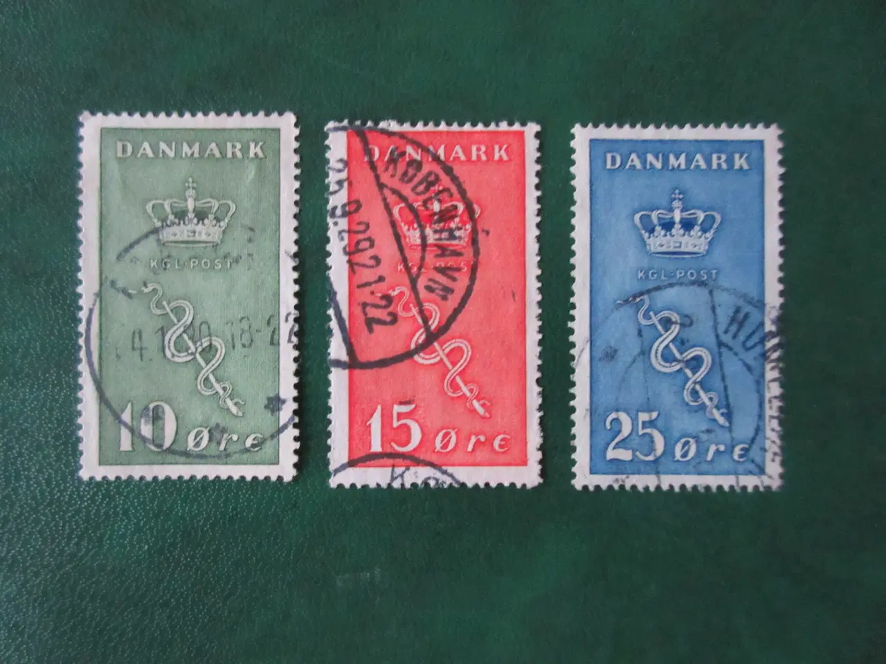 Billede 1 - Danmark Afa nr. 178-180 sæt Kræftmærker stemplet