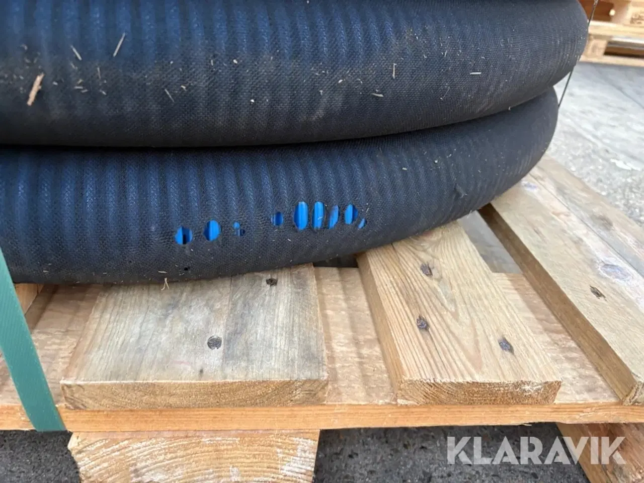 Billede 7 - Drænrør blå HDPE 80/92 mm med filt 50 meter