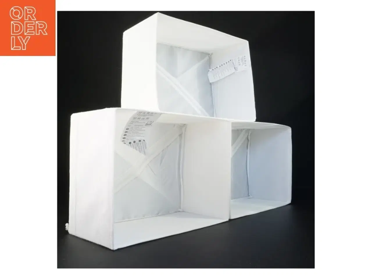 Billede 2 - Sammenklappelige opbevaringskasser fra IKEA (str. 3 kasser af 28 x 28 x 13 cm og 2 kasser af 28 x 14 x 13 cm)