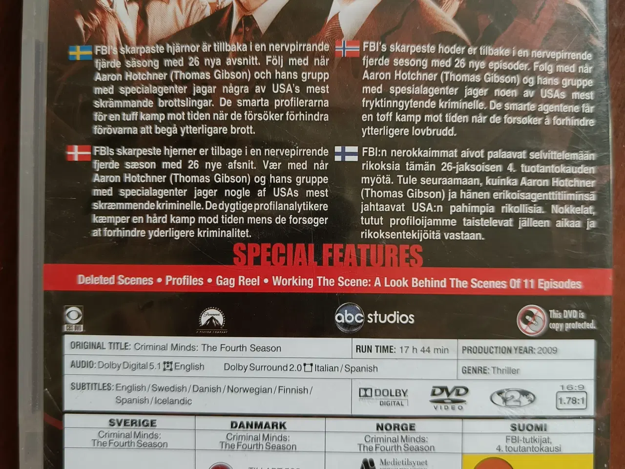 Billede 3 - DVD Criminal Minds 4. Sæson