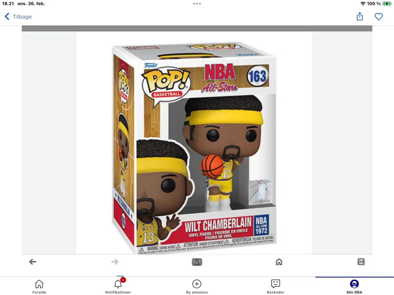 Billede 1 - Funko pop basketball spiller Wilt Chamberlain