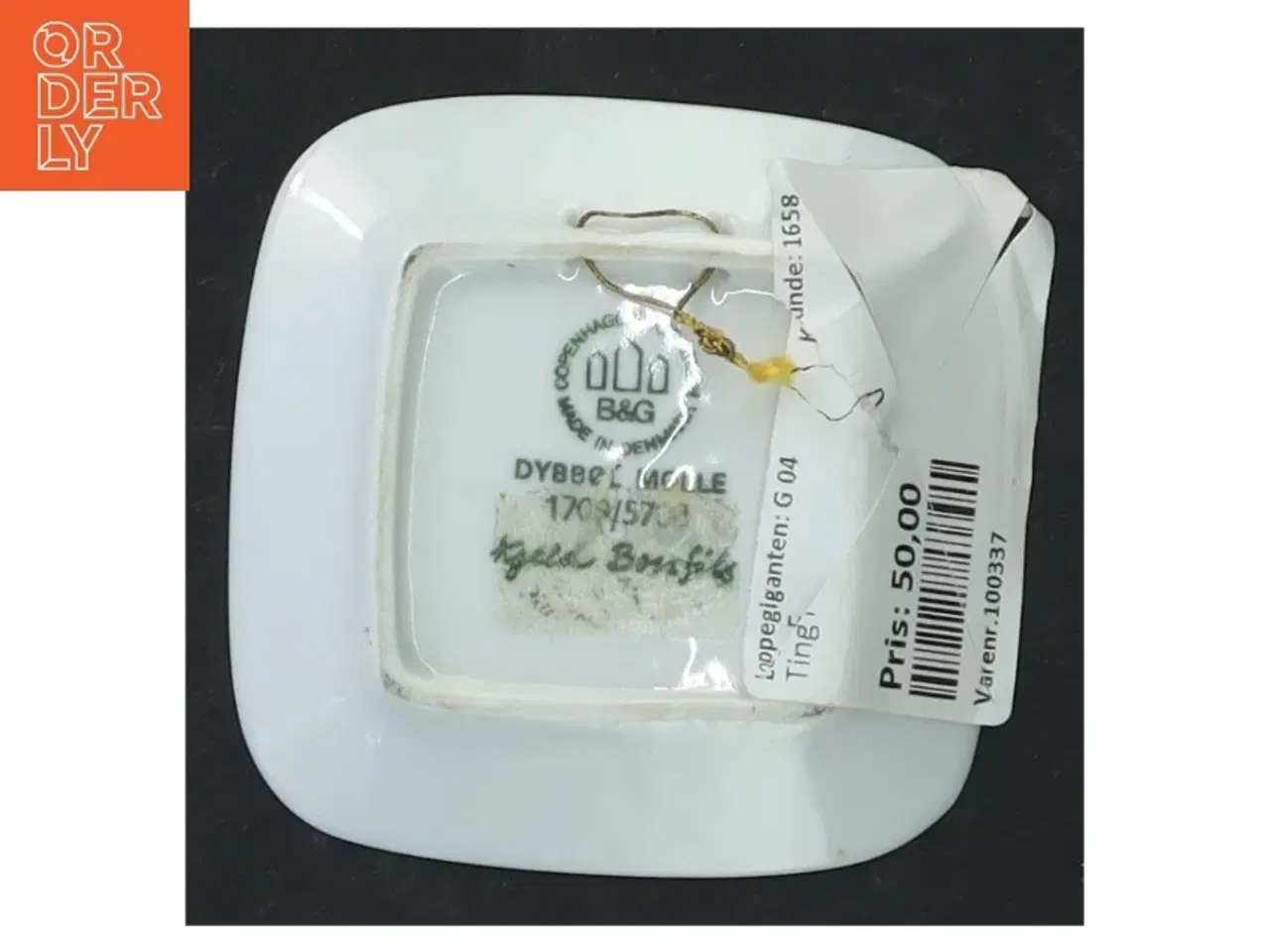 Billede 3 - B&G porcelænsplakette Dybbøl Mølle fra Bing & Grøndahl (str. 8x8x1 cm)