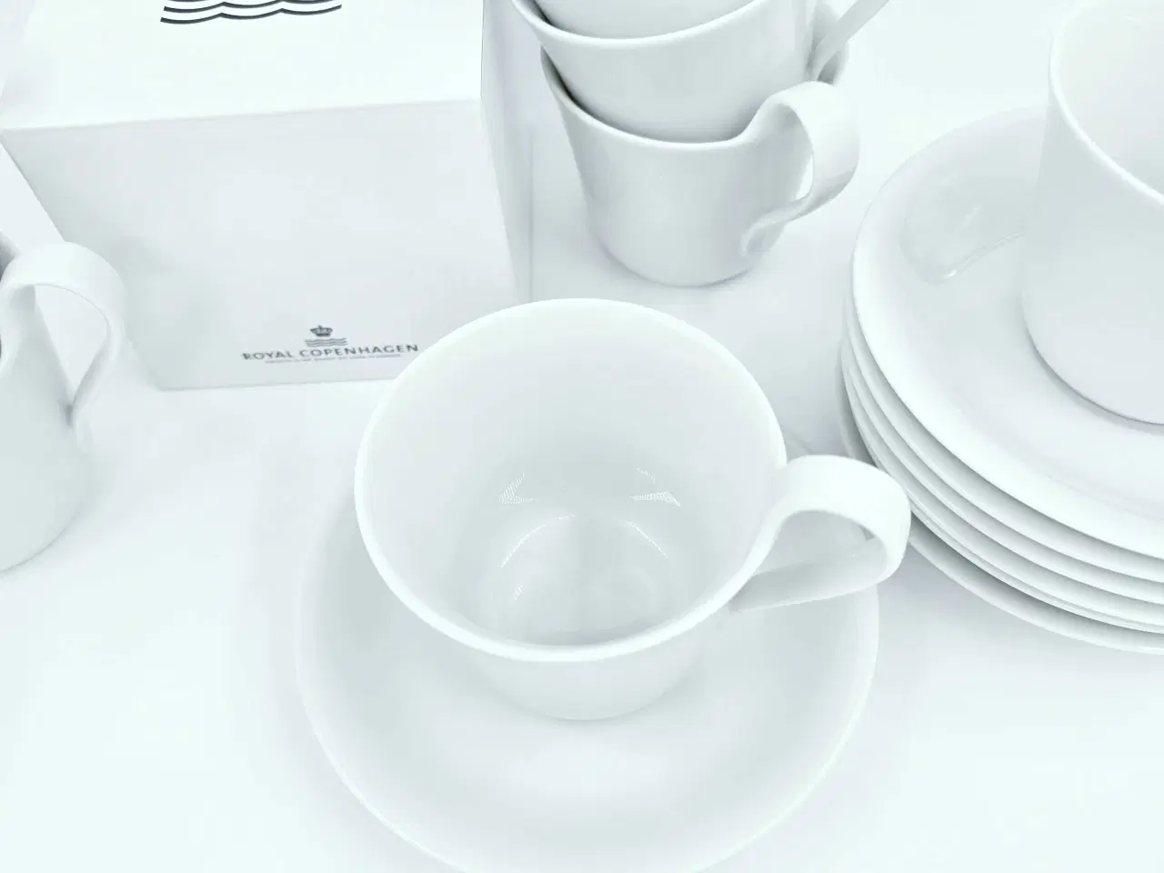 Billede 5 - Royal Copenhagen Hvid Højhankskop & Underkop 1 sor