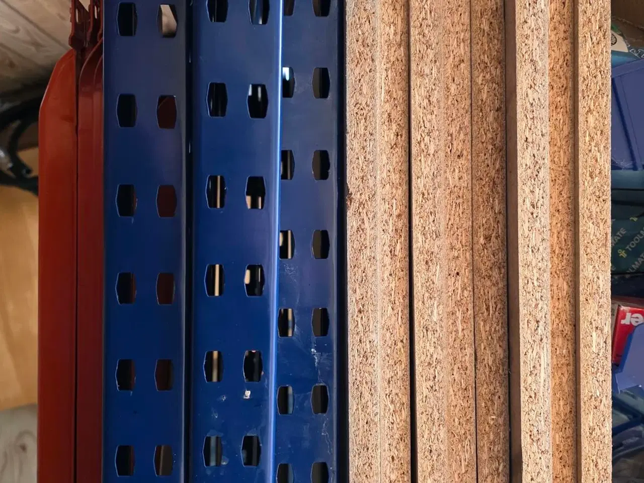 Billede 2 - Komplet stål lagerreol, 2 Fag, 4 Lag, 180cm vanger