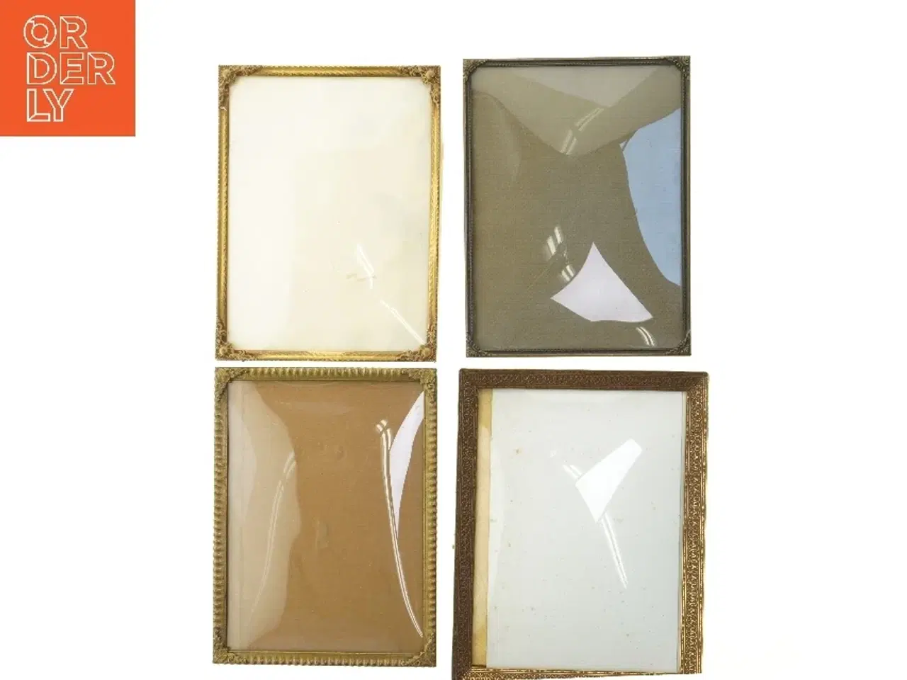 Billede 1 - Guld billedrammer sæt (str. 4 stk 24,5x18,5 cm)