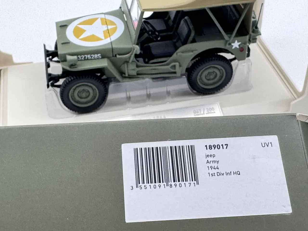 Billede 7 - 1944 Jeep US Army 1st Division infantry D-Day 1:18