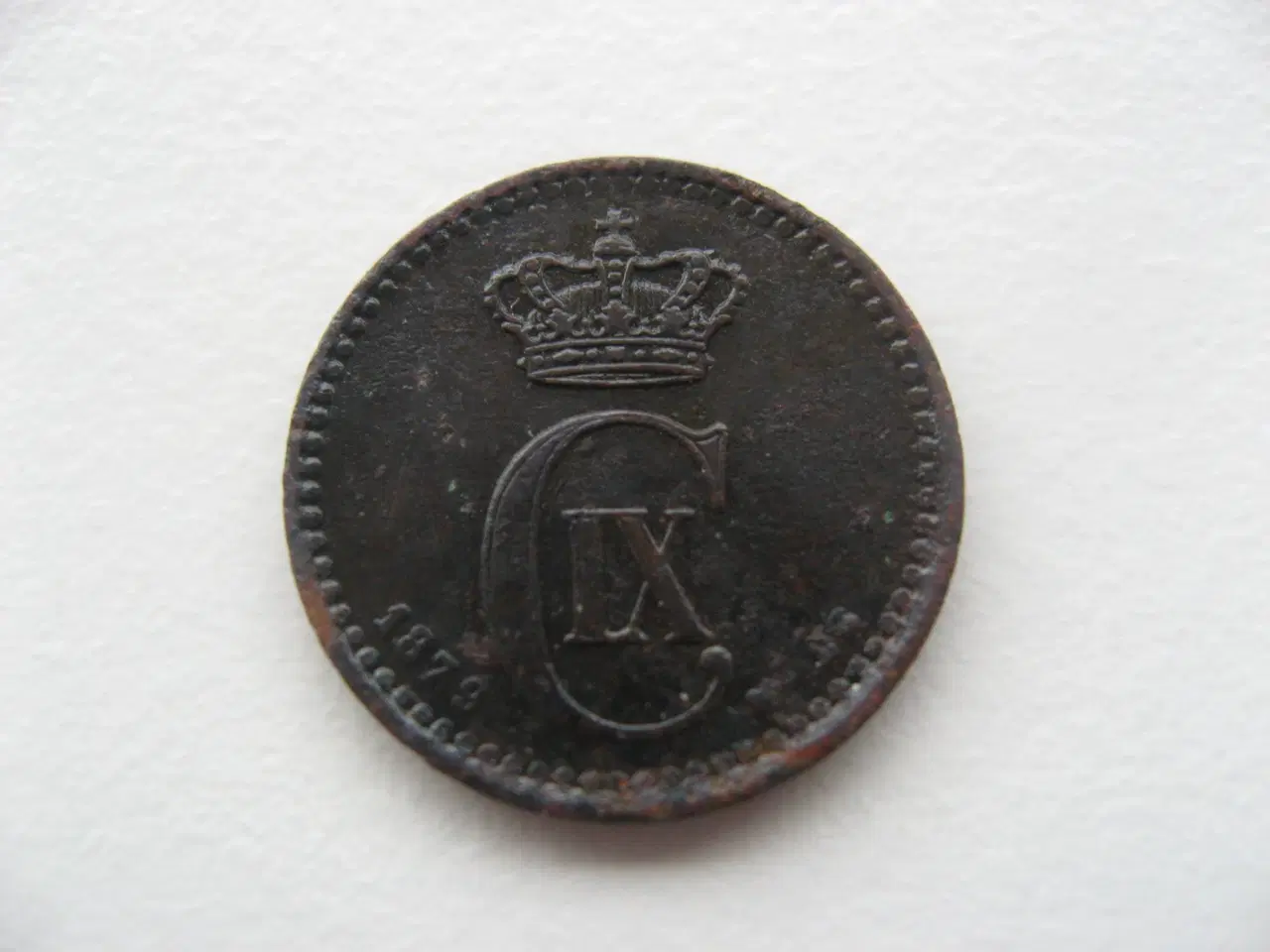 Billede 1 - Pæn delfin 1 øre 1879, en af de gode