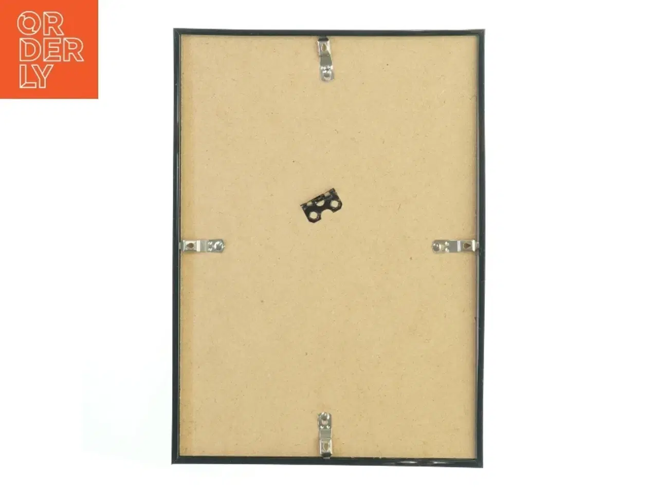 Billede 2 - Sort indrammet tegning (str. 31 x 22 cm)