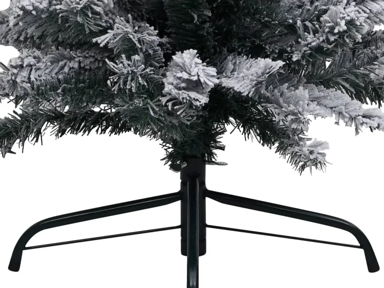 Billede 5 - Smalt kunstigt juletræ med sne 150 cm PVC grøn