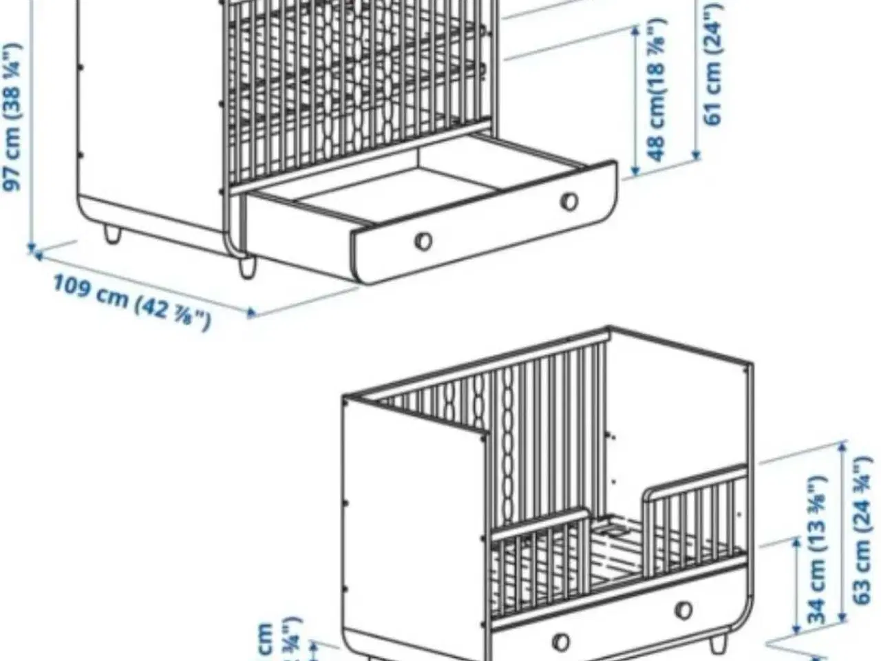 Billede 10 - Ikea MYLLRA tremmeseng 