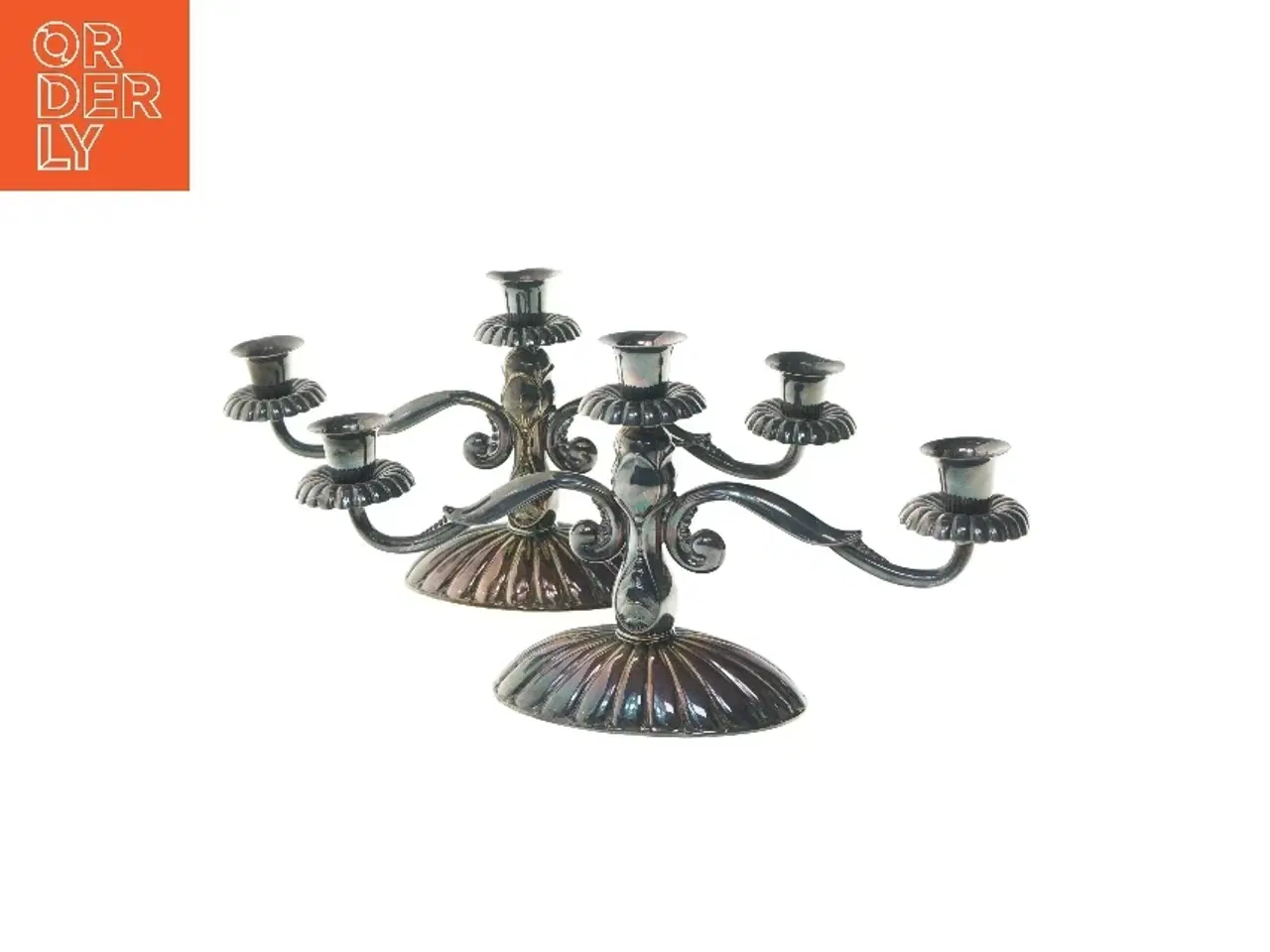 Billede 1 - Sæt af todelte lysestager (str. 16,5x8x33 cm)