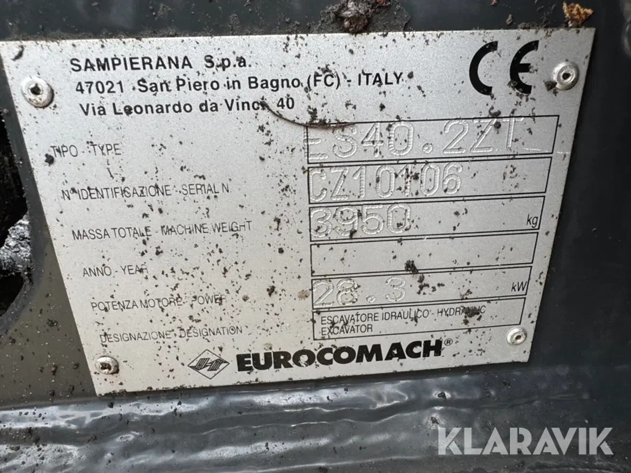 Billede 5 - Gravemaskine Eurocomach ES40.2ZT