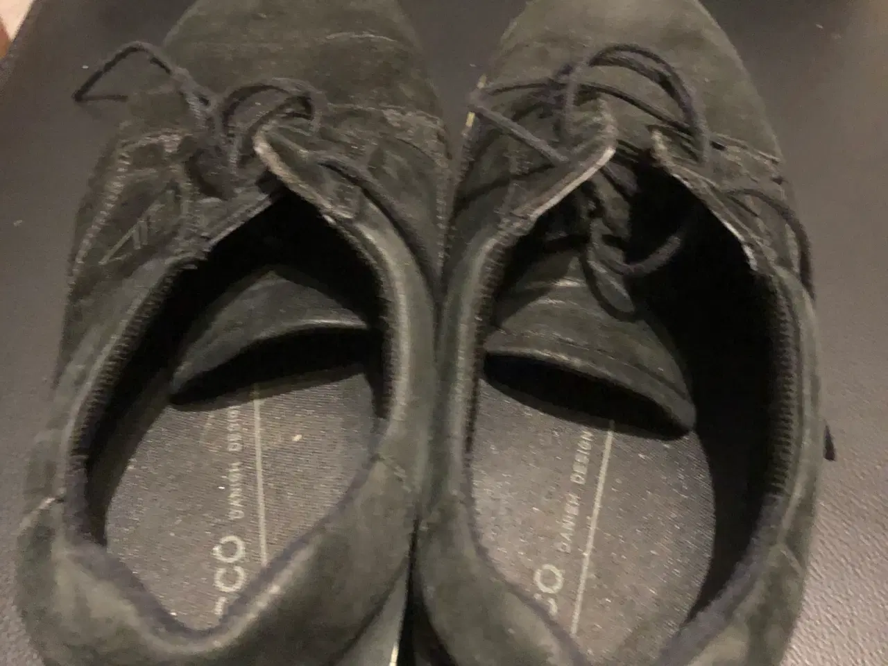 Billede 2 - Ecco sko med snørrebånd i mørk blå 