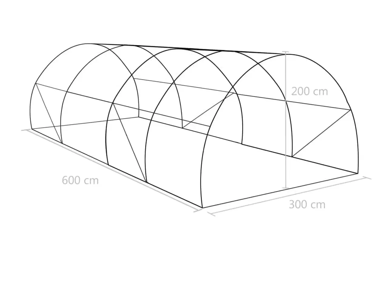 Billede 12 - Drivhus 18 m² 600x300x200 cm