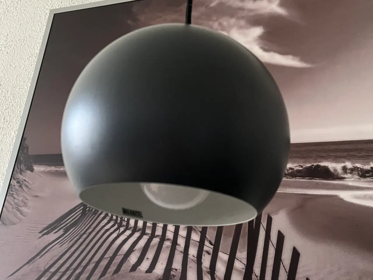 Billede 1 - Loftlampe Ball i grå 