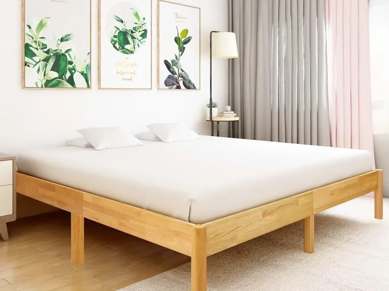 Billede 1 - Sengestel 180x200 cm massivt egetræ