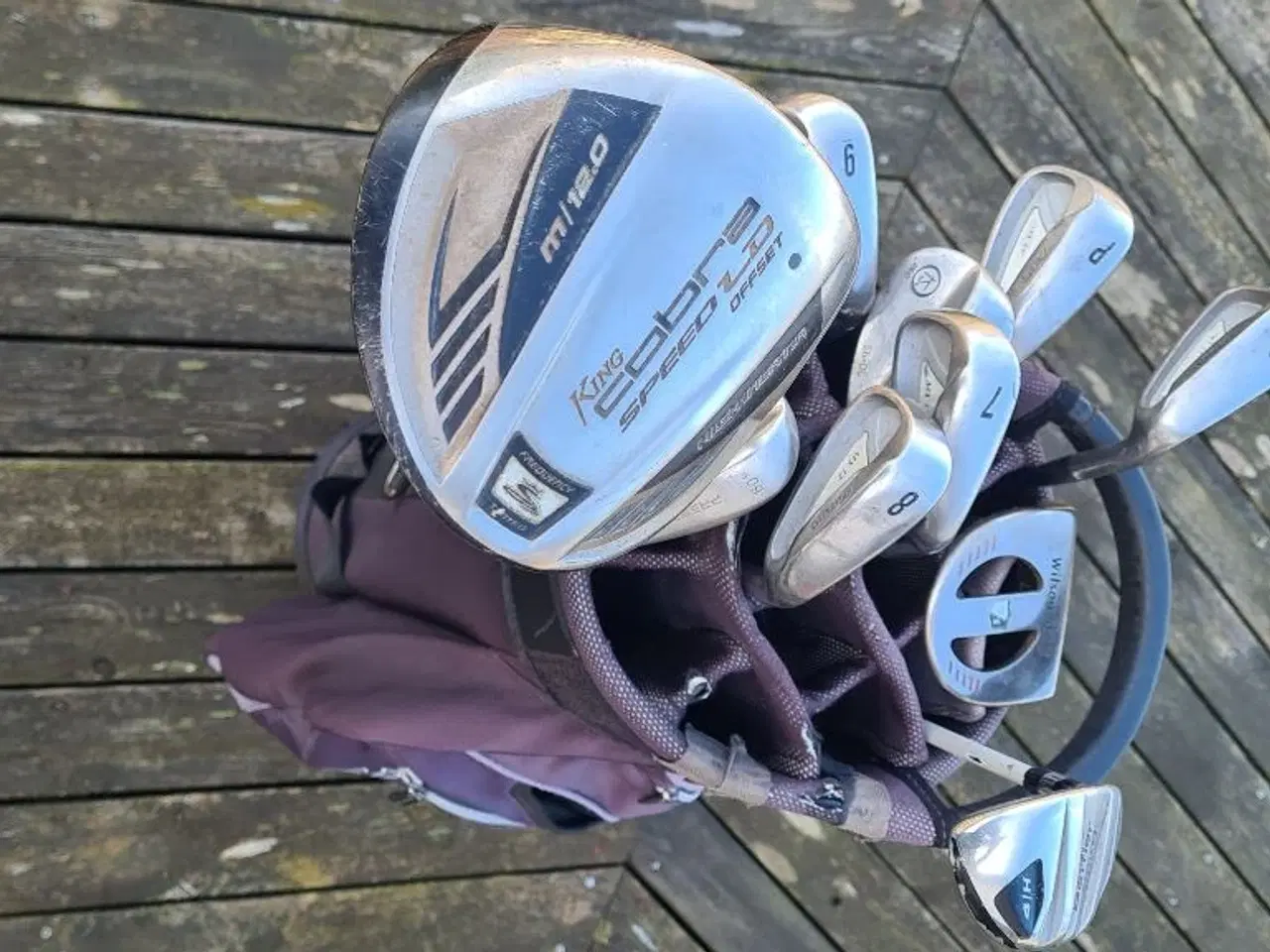Billede 13 - TaylorMade golfbag med golfjern og el-golfvogn