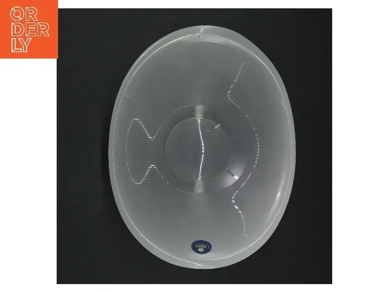 Billede 2 - Frostet glas skål fra Royal Copenhagen (str. 19x15 cm)