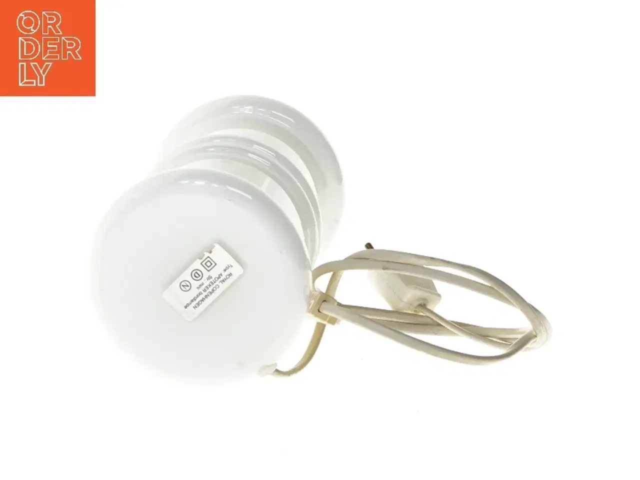 Billede 3 - Hvid bordlampe fra Royal Copenhagen (str. 27 cm)