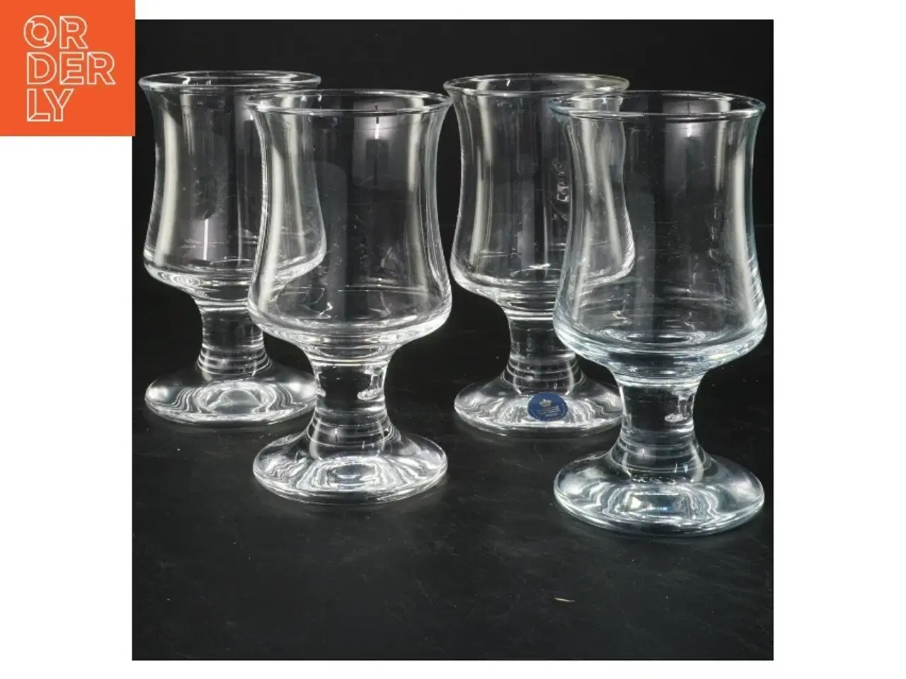 Billede 1 - 4 Holmegaard skibsglas rødvin (str. 14x7 cm)