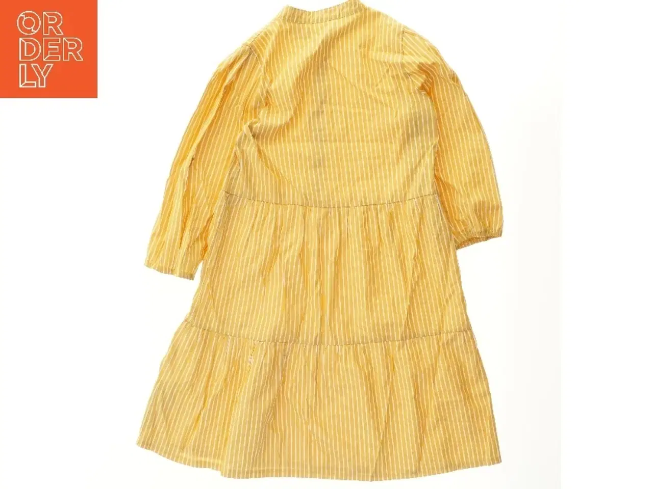 Billede 2 - Langærmet gul og hvid stribet kjole fra D-XEL (str. 152)