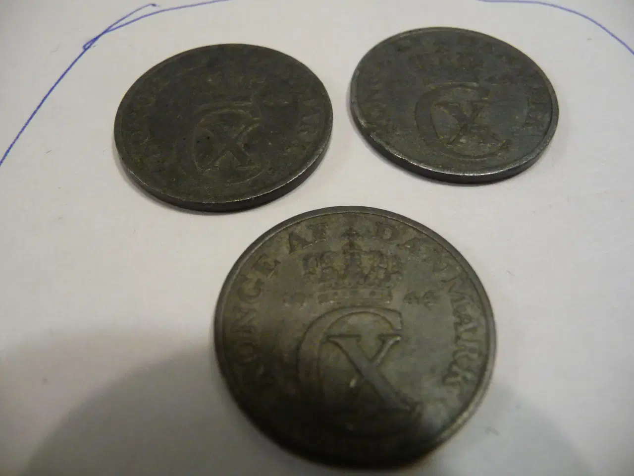 Billede 1 - mønter fra 1944 2 øre godt brugt 