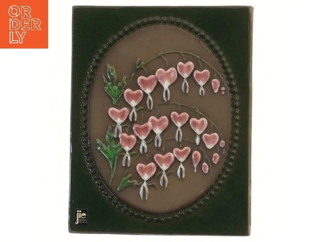 Billede 1 - Keramisk vægrelief med blomster fra Jie Gantofta (str. 22x17 cm)