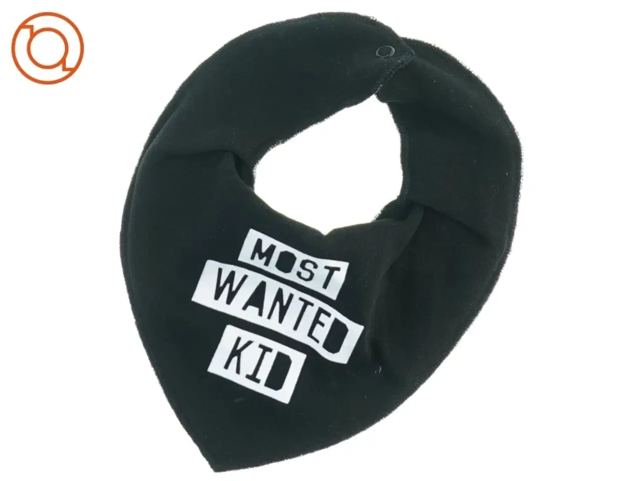 Billede 1 - Sort savlesmæk til børn med 'MOST WANTED KID' print (str. One size)