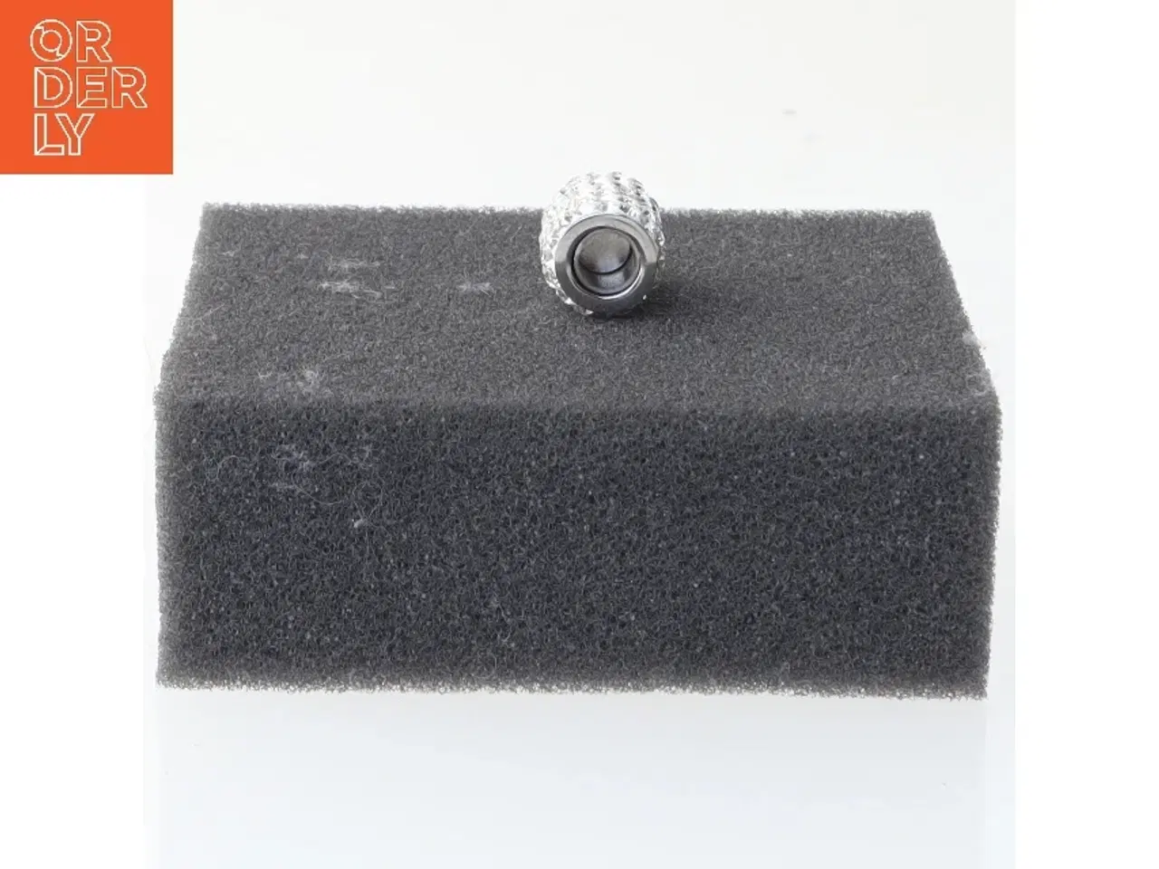 Billede 2 - Sølvfarvet glitrende charm perle (str. 1,5 cm)