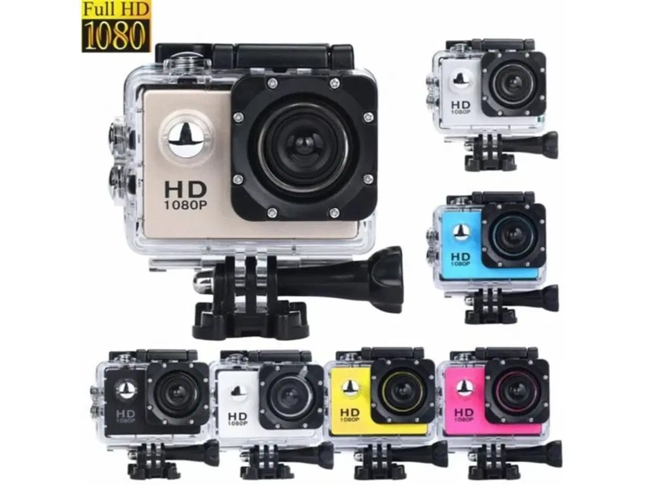 Billede 1 - Action/sportskamera SORT farve med 2" farveskærm