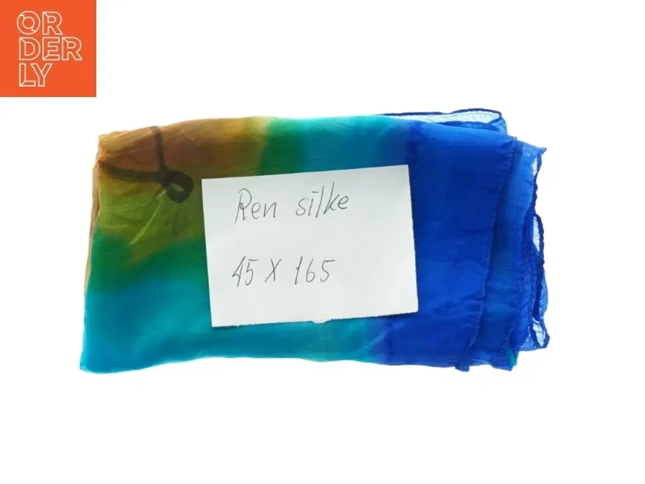 Billede 2 - Flerfarvet silketørklæde (str. 45 x 165 cm)