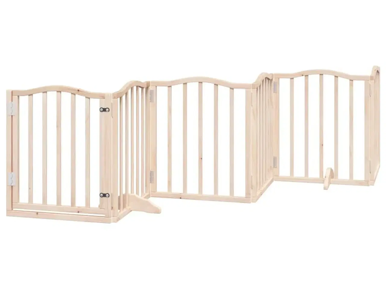 Billede 2 - Hundelåge med dør 6 paneler 300 cm poppeltræ