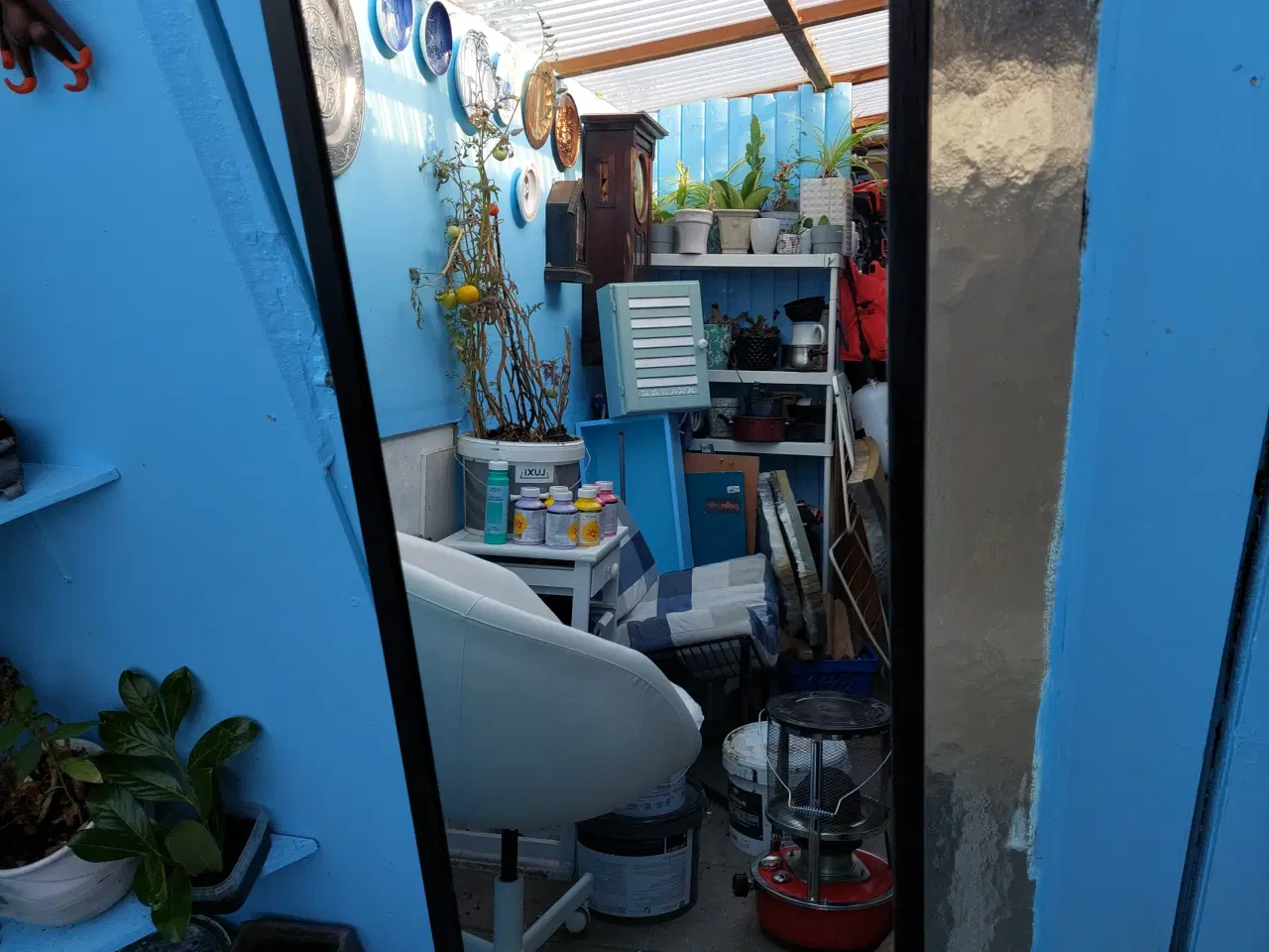 Billede 1 - stor spejl i sort farve træ