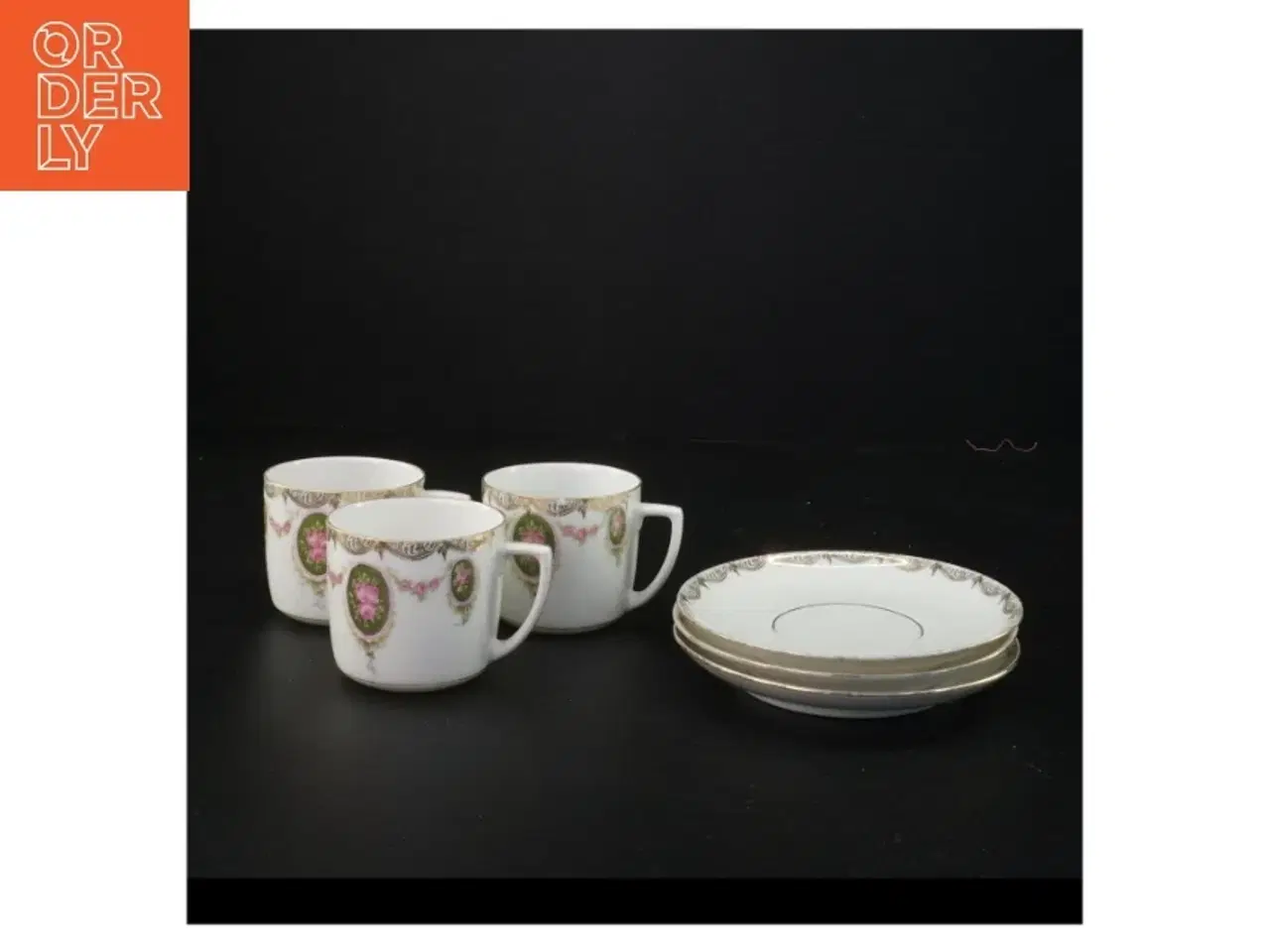 Billede 1 - Porcelænskopper med underkopper (str. Diameter, 13 cm kop 6 cm x 6 cm)