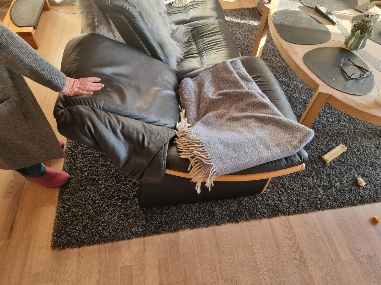 Billede 4 - Stressless lædersofa med vippefunktion