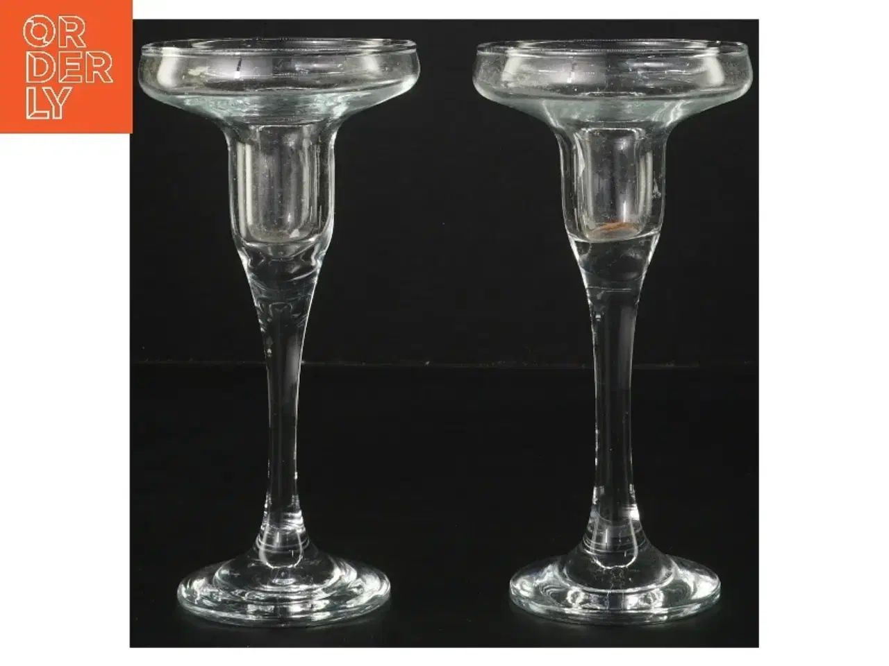 Billede 1 - Glas lysestager 17 cm (str. 17 cm)