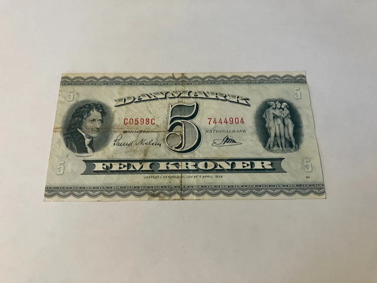 Billede 1 - 5 Kroner C0 1959 - Dårlig stand