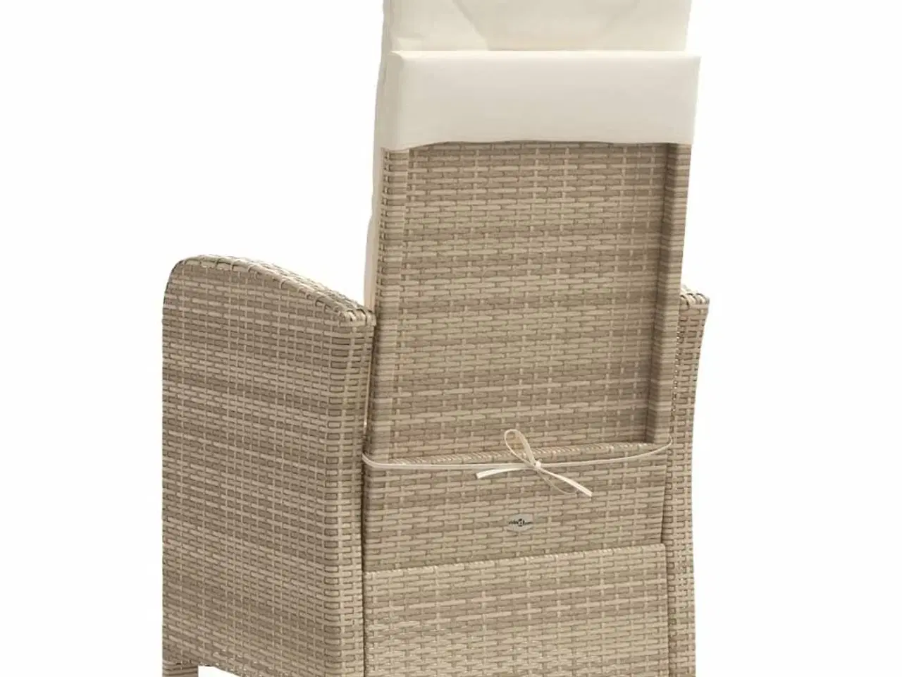 Billede 7 - Havestole 2 stk. med lænefunktion og fodstøtte polyrattan beige