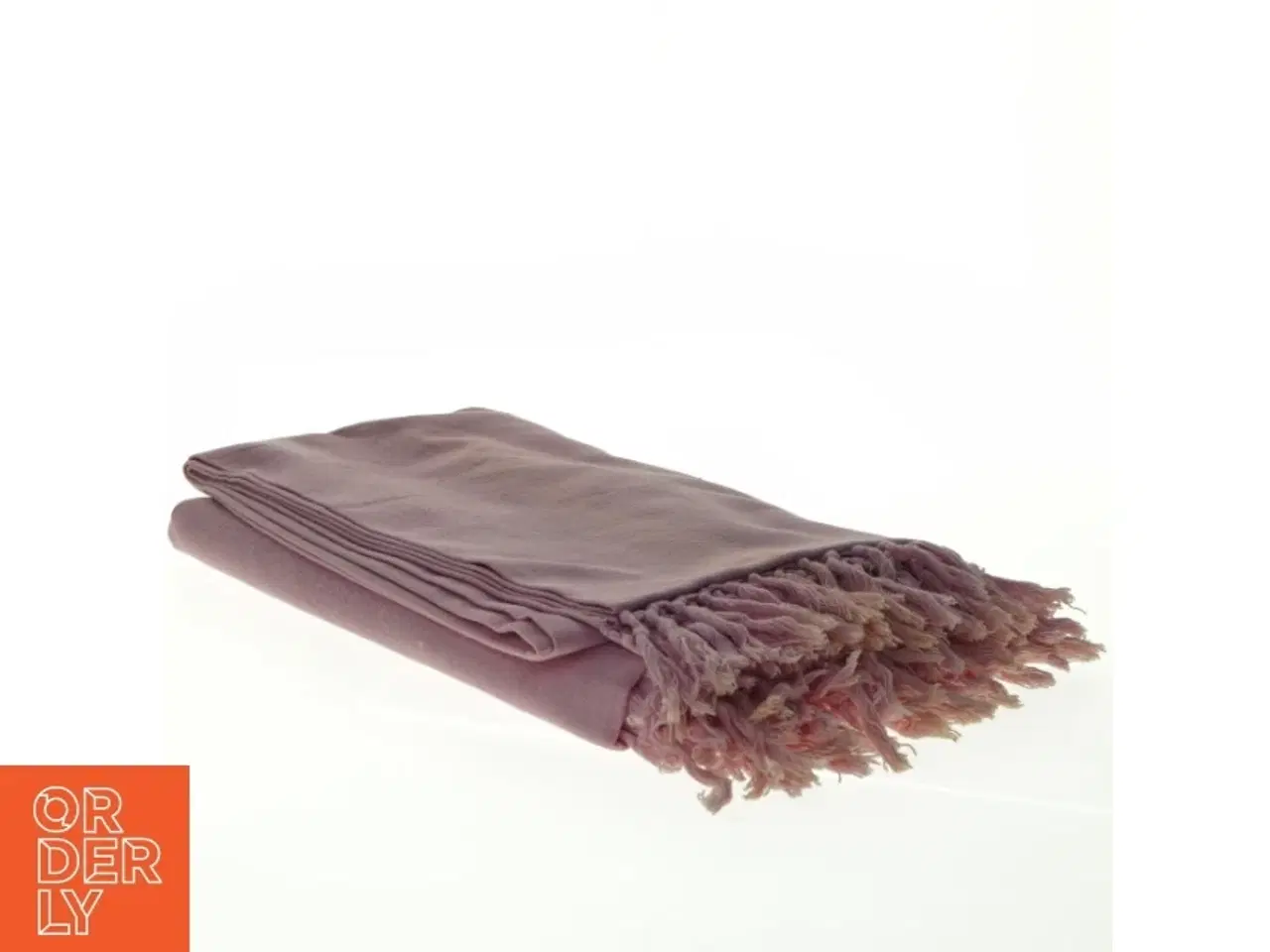 Billede 1 - Lyserød dug med frynser (str. 255 x 240 cm)