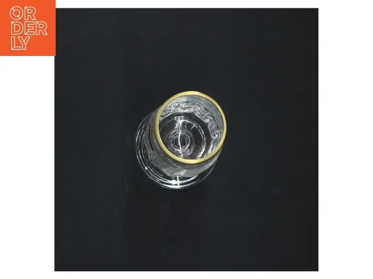 Billede 3 - Krystalchampagneglas med guldkant (str. 18 cm. 6 styk)